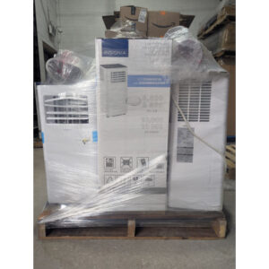 Air Conditioners Wholesale Pallet – New & High-Quality | 10 Units Mixed Types This air conditioners wholesale pallet contains 10 brand-new, high-quality air conditioning units, carefully packed for wholesale, resale, and liquidation buyers. Each pallet includes a mixed selection of air conditioners, making it suitable for a wide range of customers, commercial applications, and sales channels across the USA and international markets. Our pallets feature a variety of air conditioning solutions, including window units, portable ACs, and mini-split systems. Demand for reliable, energy-efficient air conditioners remains consistently high across retail stores, online marketplaces, property managers, and export channels. This pallet offers access to bulk inventory, helping resellers and contractors source trusted units that end customers actively search for every day. Pallet Details Total quantity: 10 air conditioners per pallet Condition: New, unused, retail-ready Authenticity: High-quality, genuine units Assortment: Mixed types and capacities (window units, portable, mini-split) Category: Home and commercial cooling appliances Packaging: Secure palletized shipment Items typically include a variety of BTU ratings, sizes, brands, and energy-efficient models, offering a balanced mix suitable for residential, commercial, and rental property use. The variety allows sellers to list individual units or sell in smaller lots depending on their business model. Suitable For Online sellers (Amazon, eBay, Shopify, Walmart) Physical appliance and electronics stores HVAC contractors and installation services Property managers and real estate investors Pallet liquidation buyers Exporters and international resellers seeking quality U.S. appliances Shipping & Wholesale Support We specialize in pallet liquidation and bulk wholesale supply, offering reliable packing, competitive pricing, and nationwide U.S. shipping options. Each pallet is handled professionally and sold with a clear focus on quality, consistency, and buyer confidence. This 10-unit air conditioner pallet is perfect for resellers and contractors looking to maximize profits with high-demand cooling appliances. Each unit is ready for immediate retail or commercial use, ensuring a fast return on investment.